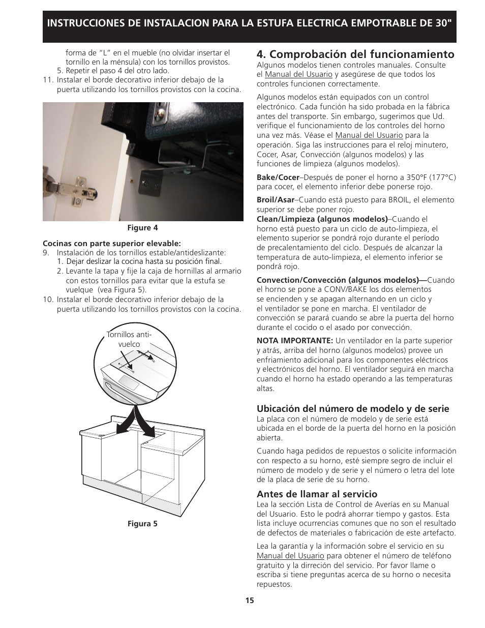 Comprobación del funcionamiento | FRIGIDAIRE 318201613 User Manual | Page 15 / 16
