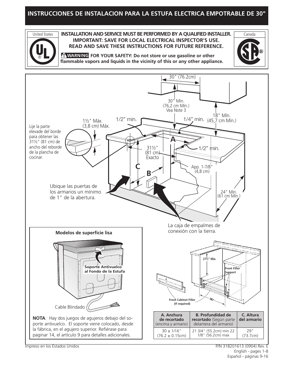 Ac b | FRIGIDAIRE 318201613 User Manual | Page 9 / 16