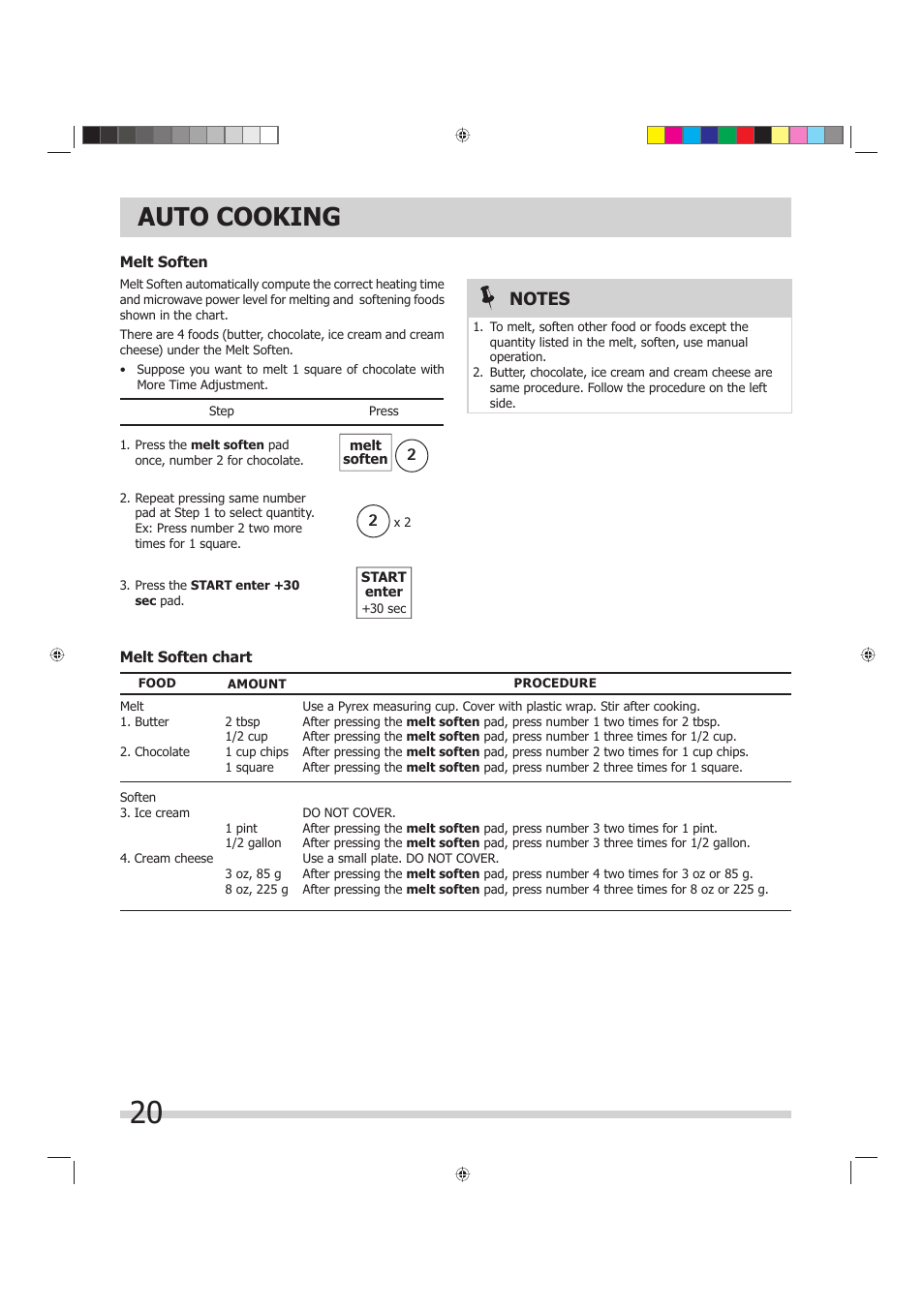 Auto cooking | FRIGIDAIRE 316495055 User Manual | Page 20 / 29