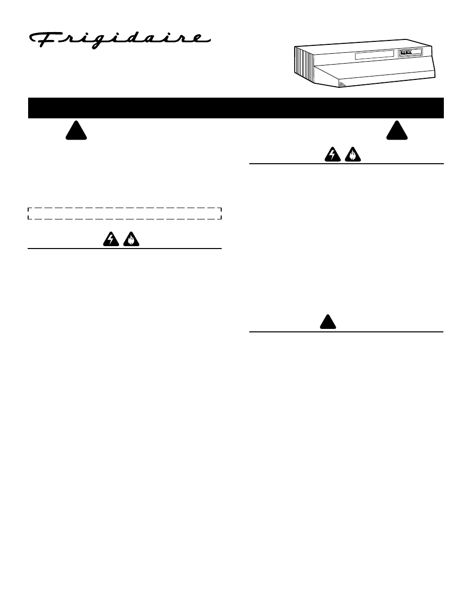 FRIGIDAIRE F36WC User Manual | 8 pages