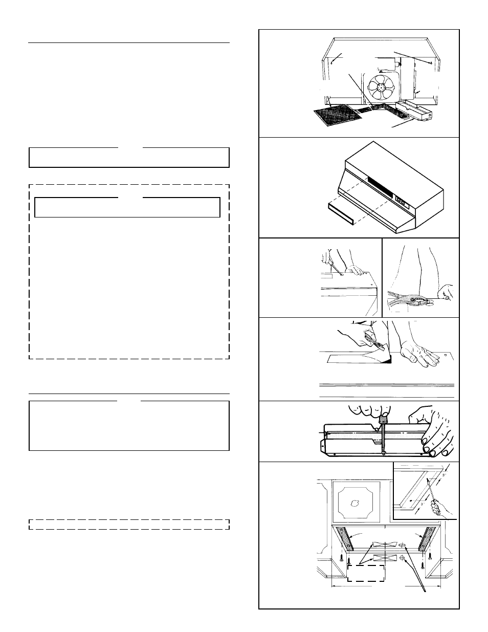 Preparing the range hood, Preparing the installation location | FRIGIDAIRE F36WC User Manual | Page 3 / 8