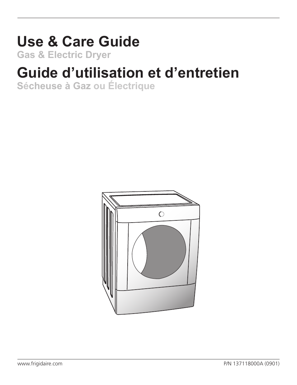 FRIGIDAIRE 137118000A User Manual | 9 pages