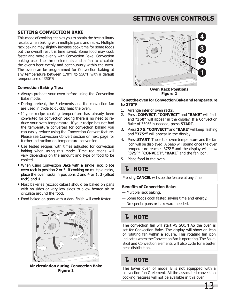 Setting oven controls | FRIGIDAIRE 318205303 User Manual | Page 13 / 28