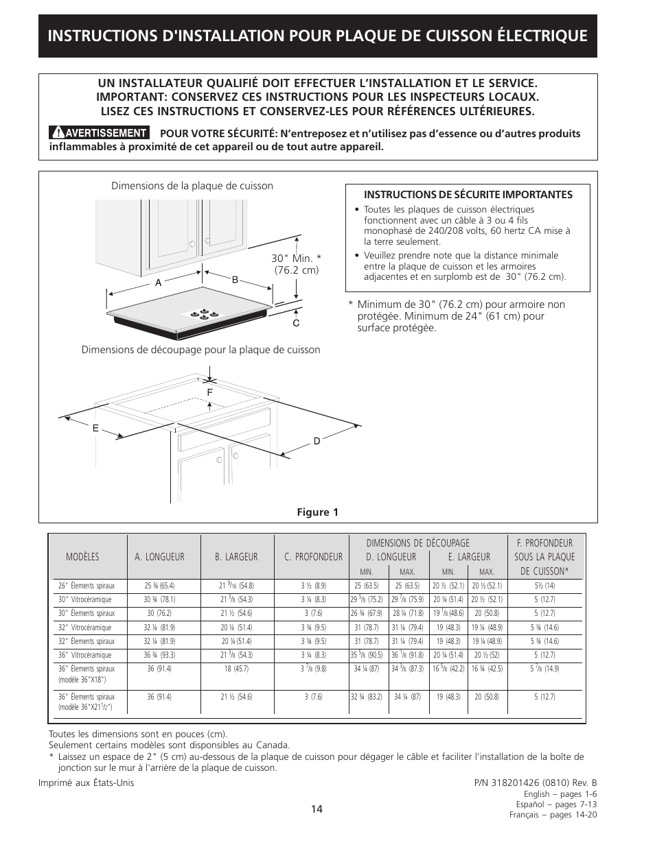 FRIGIDAIRE FEC32S6AS User Manual | Page 14 / 20