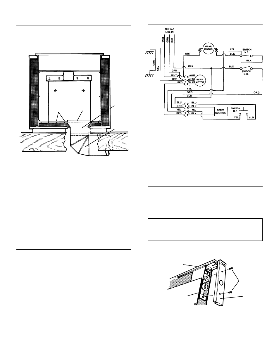 Install ductwork, Install electrical wiring, Wiring diagram install cooktop | Adjustment | FRIGIDAIRE HV2730B User Manual | Page 4 / 6