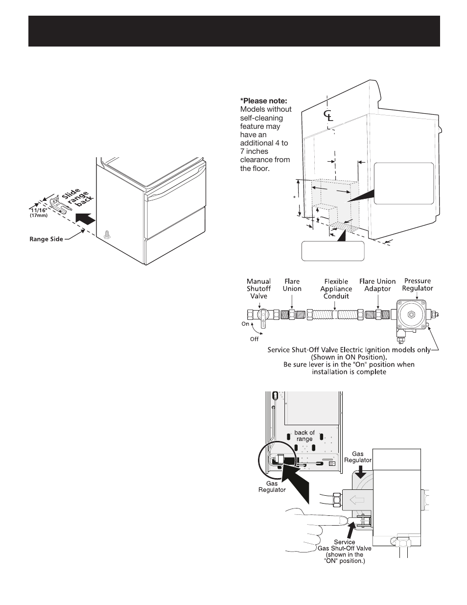 30" gas range installation instructions, Provide an adequate gas supply, Seal wall openings | Fig. 4a fig. 4b fig. 4c | FRIGIDAIRE 316259343 User Manual | Page 4 / 8