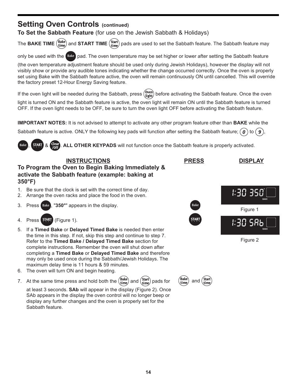 Setting oven controls | FRIGIDAIRE 318204125 User Manual | Page 14 / 20