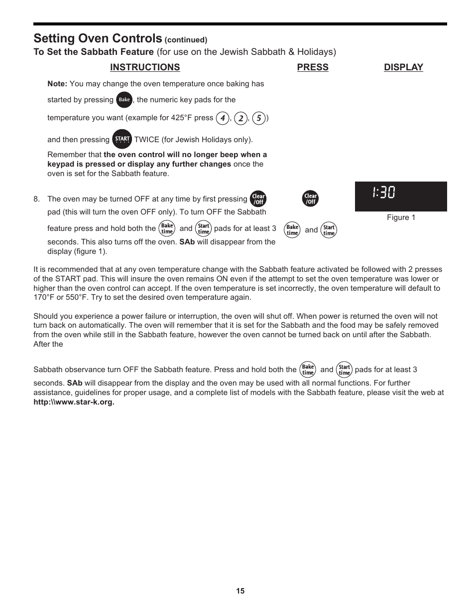 Setting oven controls | FRIGIDAIRE 318204125 User Manual | Page 15 / 20