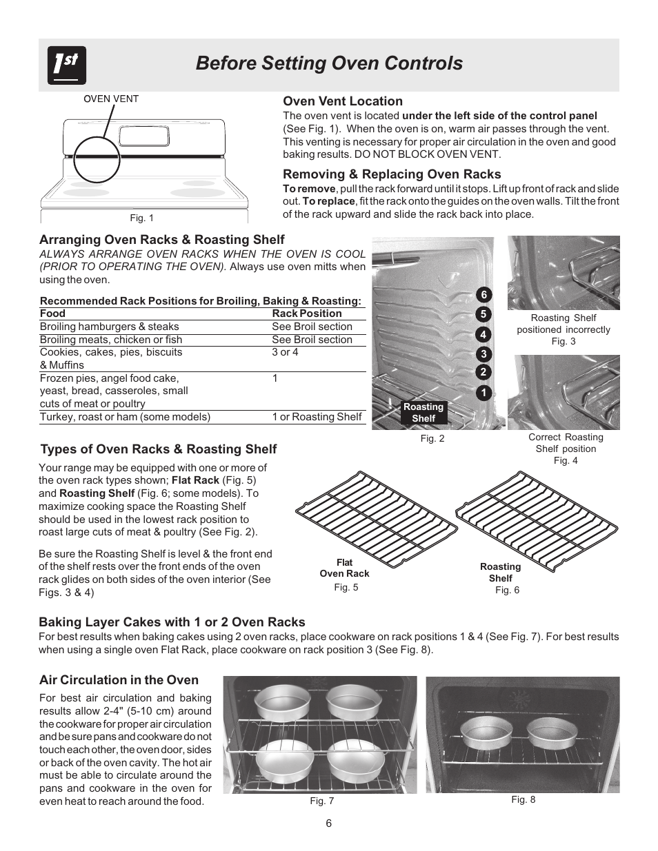 Before setting oven controls | FRIGIDAIRE 316423411 User Manual | Page 6 / 20