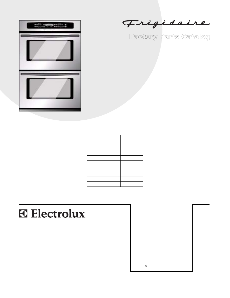 FRIGIDAIRE FEB30T5GCC User Manual | 10 pages