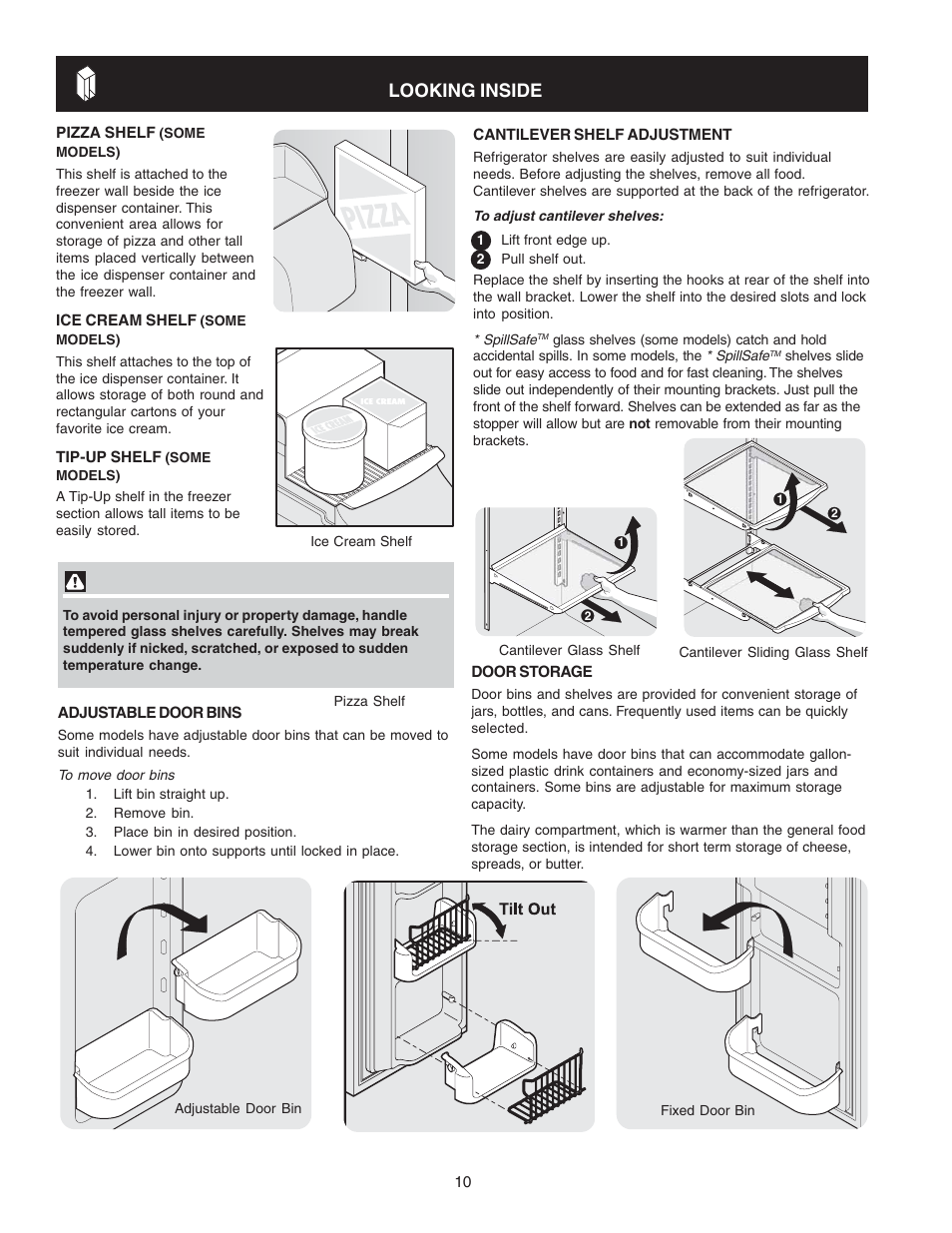 Looking inside | FRIGIDAIRE 241721000 User Manual | Page 10 / 26