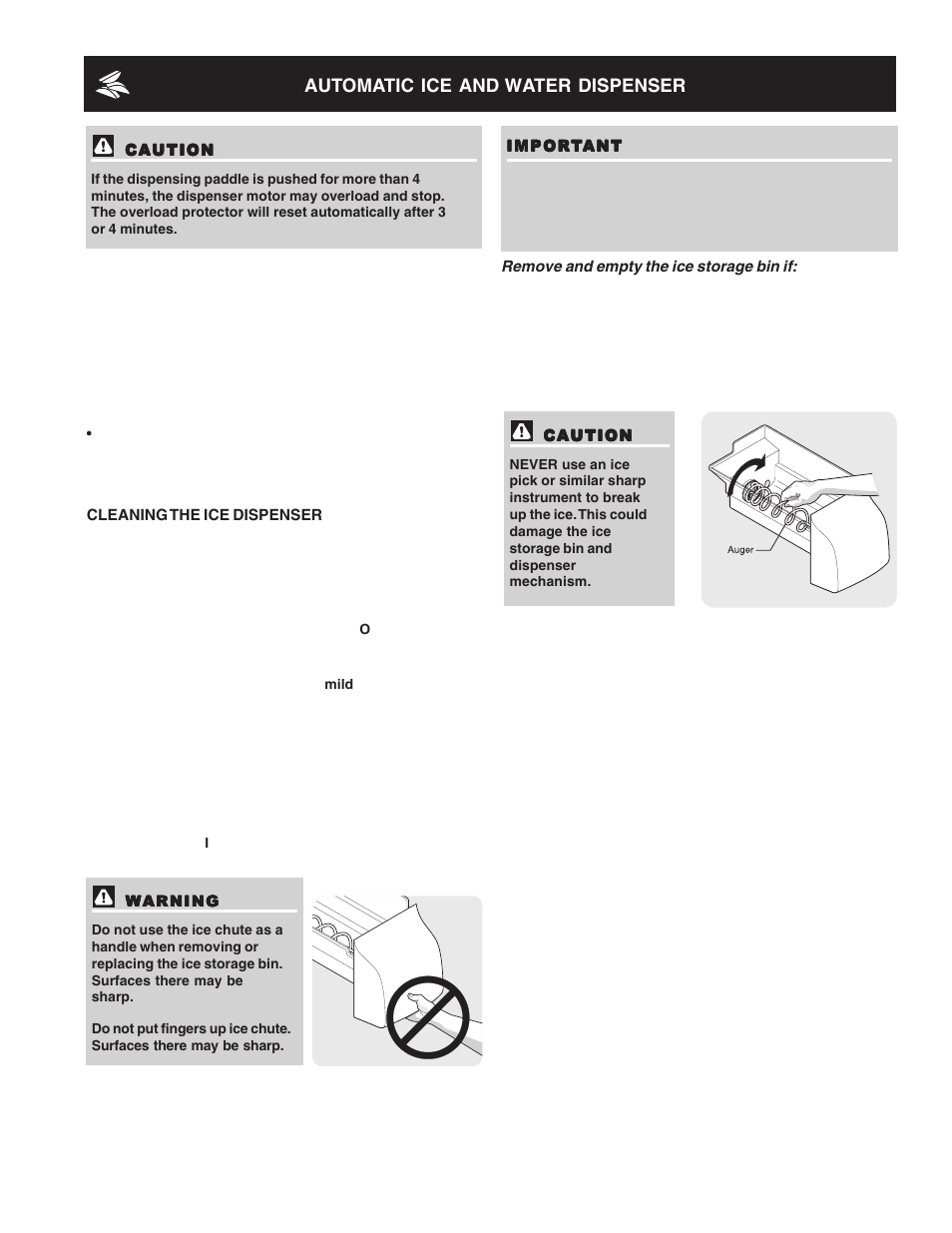 Automatic ice and water dispenser | FRIGIDAIRE 241695301 User Manual | Page 13 / 24