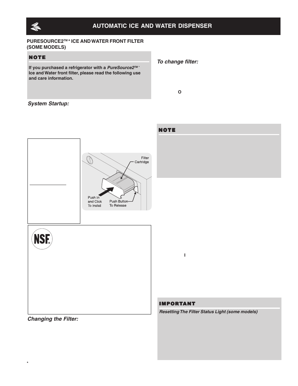 Automatic ice and water dispenser | FRIGIDAIRE 241695301 User Manual | Page 15 / 24