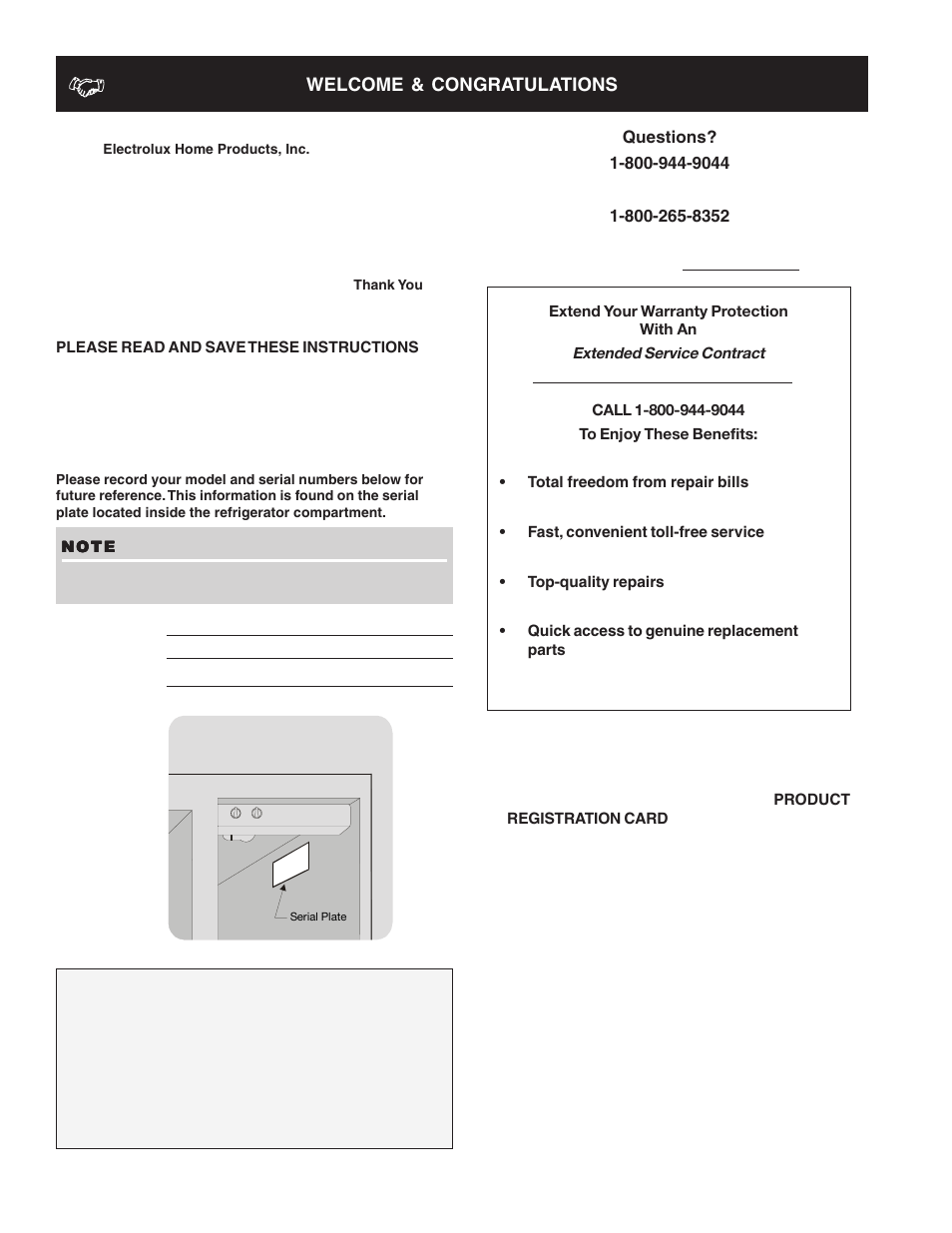 FRIGIDAIRE 241695301 User Manual | Page 2 / 24