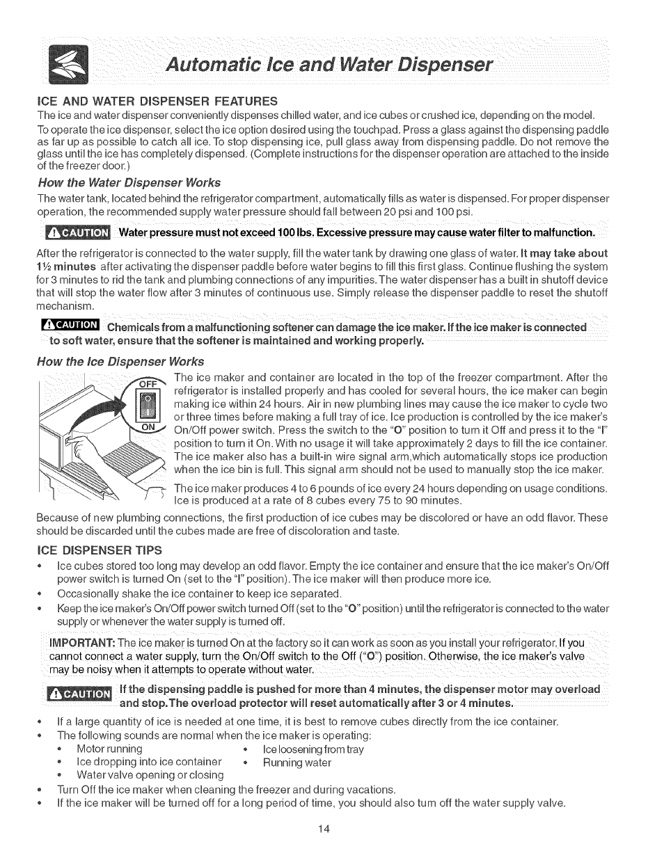 Lautomatìc: lc:e:m | FRIGIDAIRE Refrigerator User Manual | Page 14 / 26