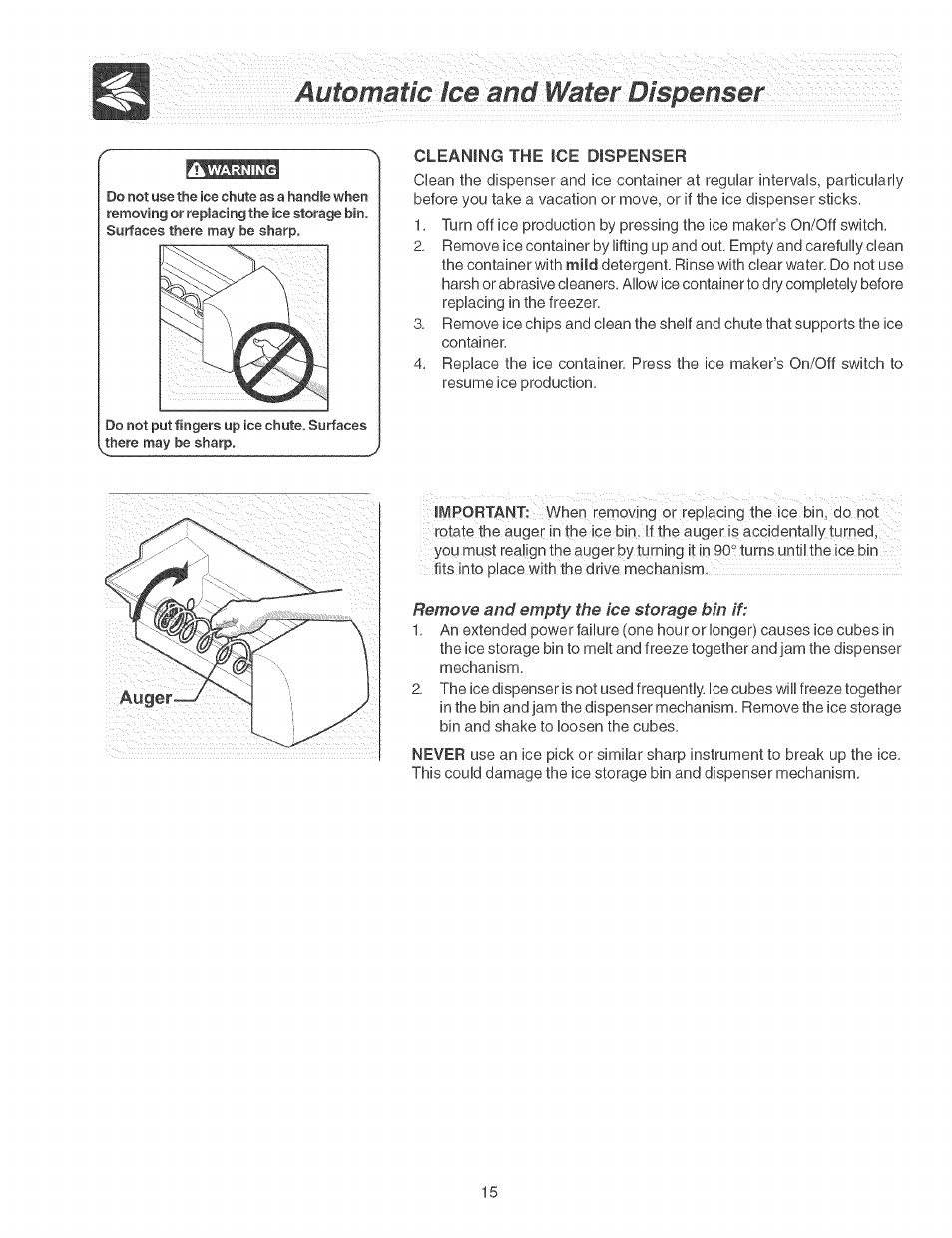 Ufofiiaficice':aiiil:wafer'b#speiisef | FRIGIDAIRE Refrigerator User Manual | Page 15 / 26