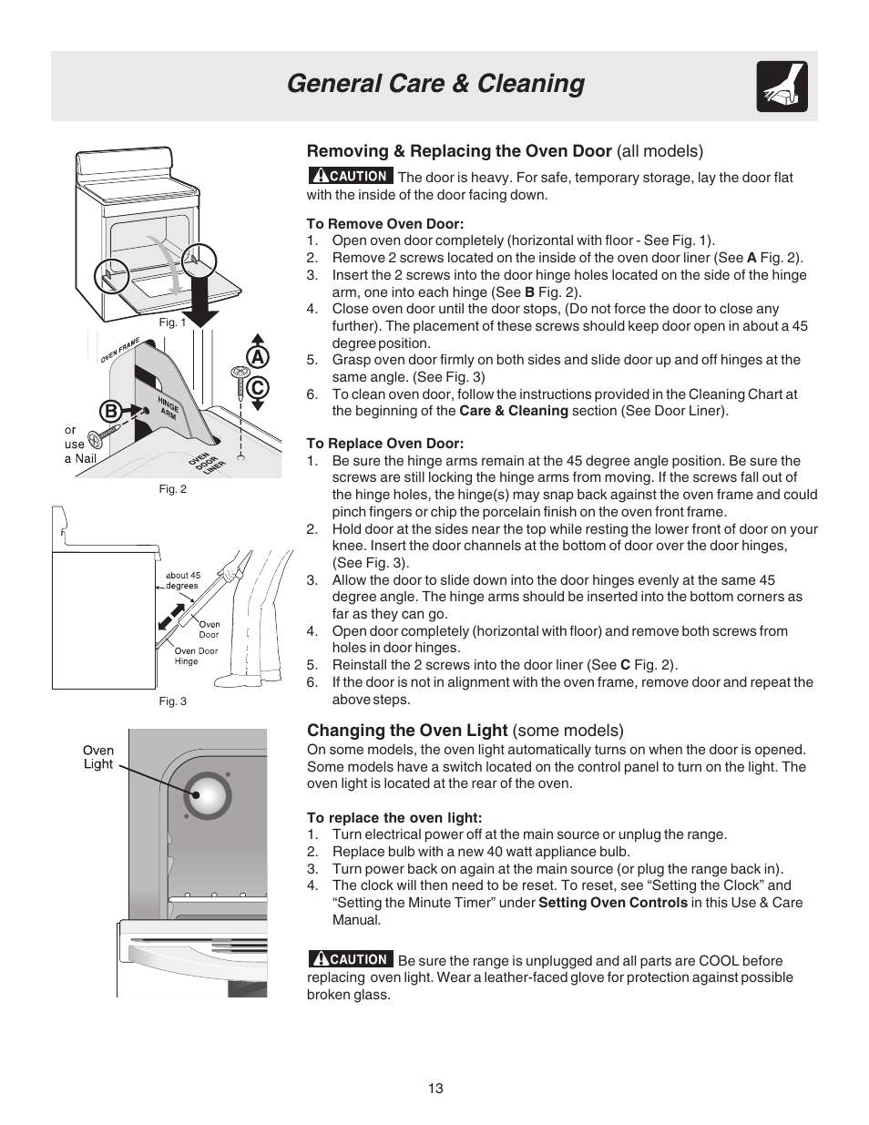 General care & cleaning | FRIGIDAIRE 316417114 User Manual | Page 13 / 16