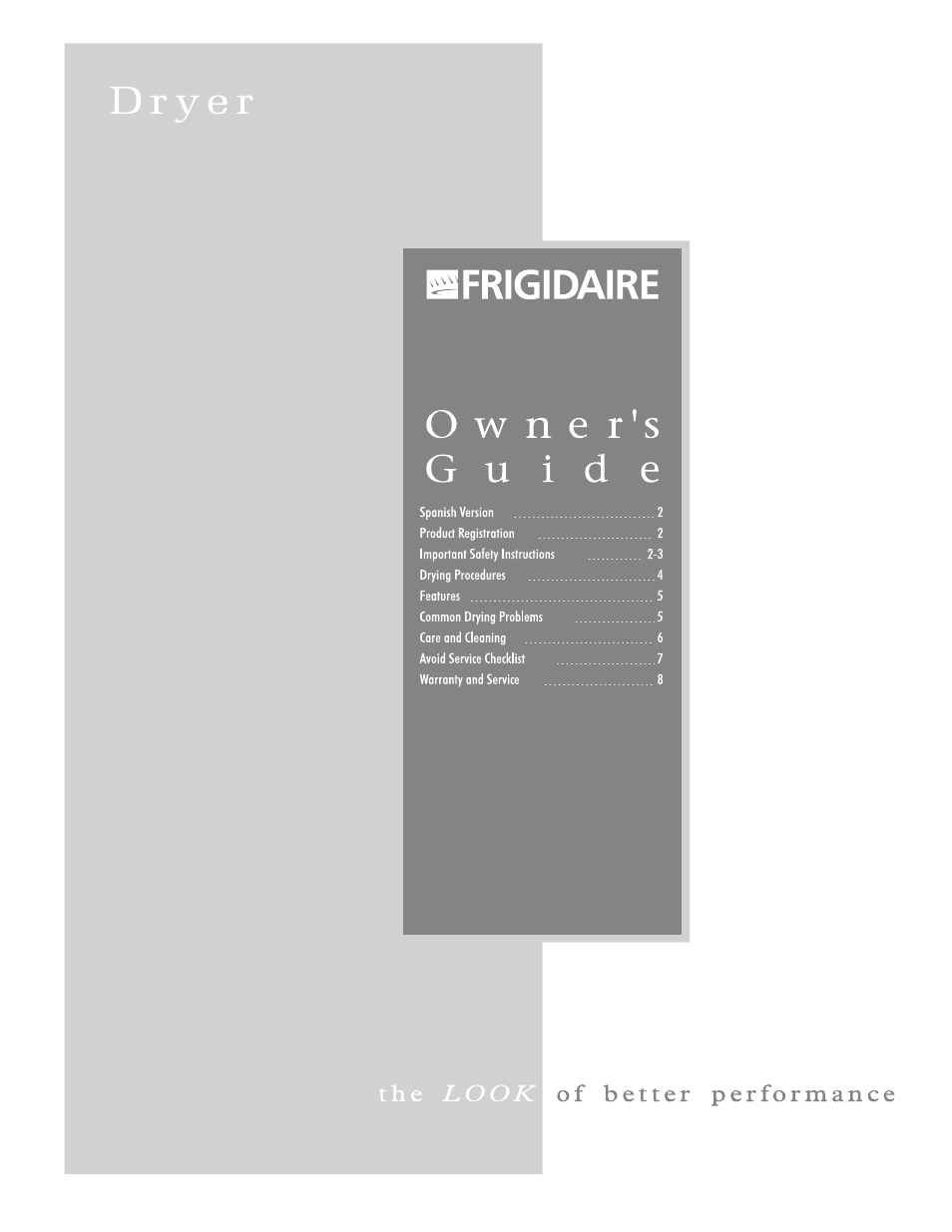 FRIGIDAIRE 131883500 User Manual | 8 pages