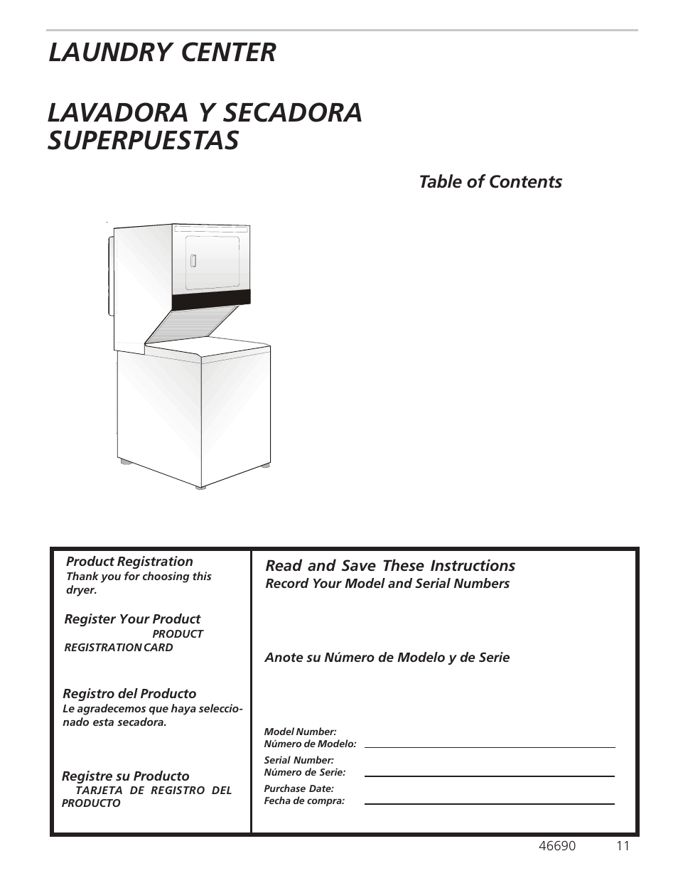 FRIGIDAIRE Laundry Center User Manual | 13 pages