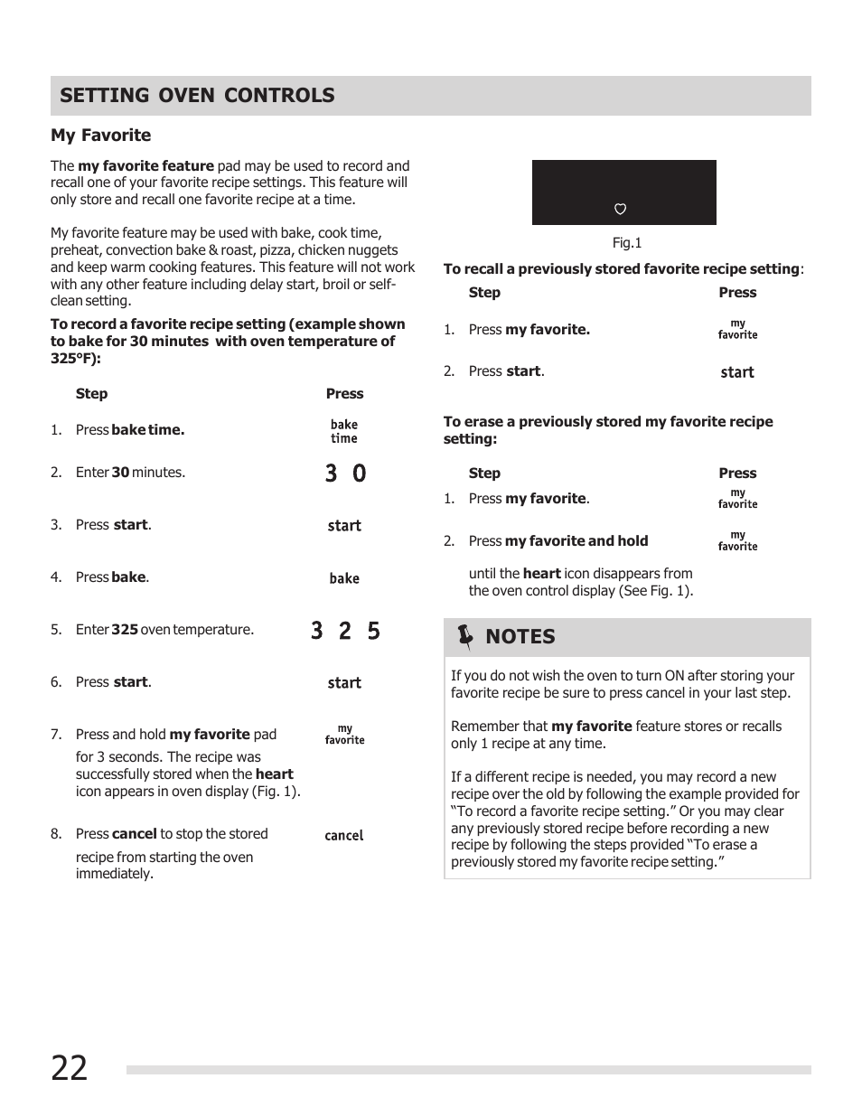 Setting oven controls | FRIGIDAIRE 316901202 User Manual | Page 22 / 36