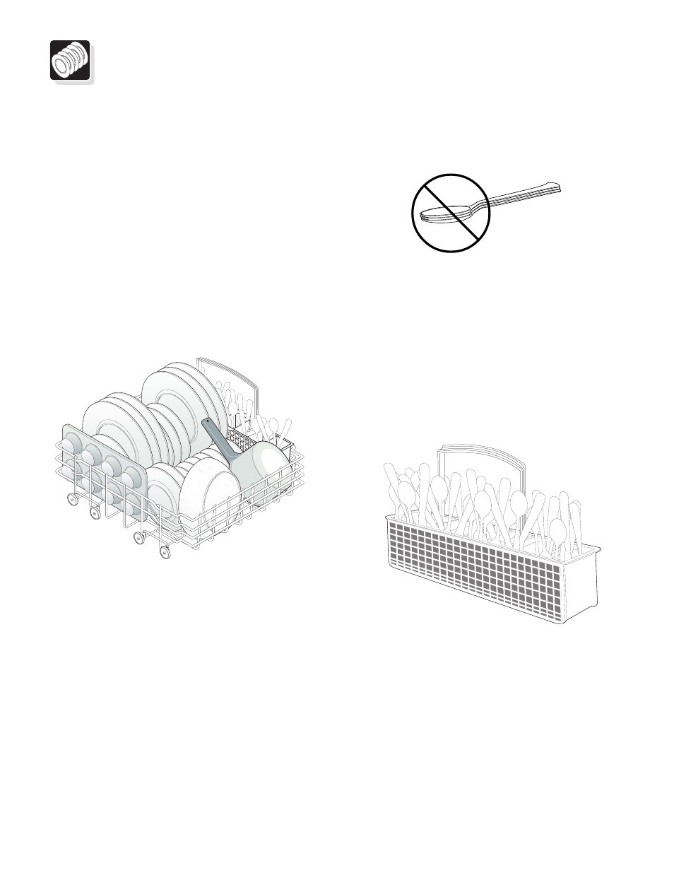 Preparing and loading dishes, Loading the silverware basket, Loading the bottom rack | Adding a dish | FRIGIDAIRE 740 Series User Manual | Page 9 / 18