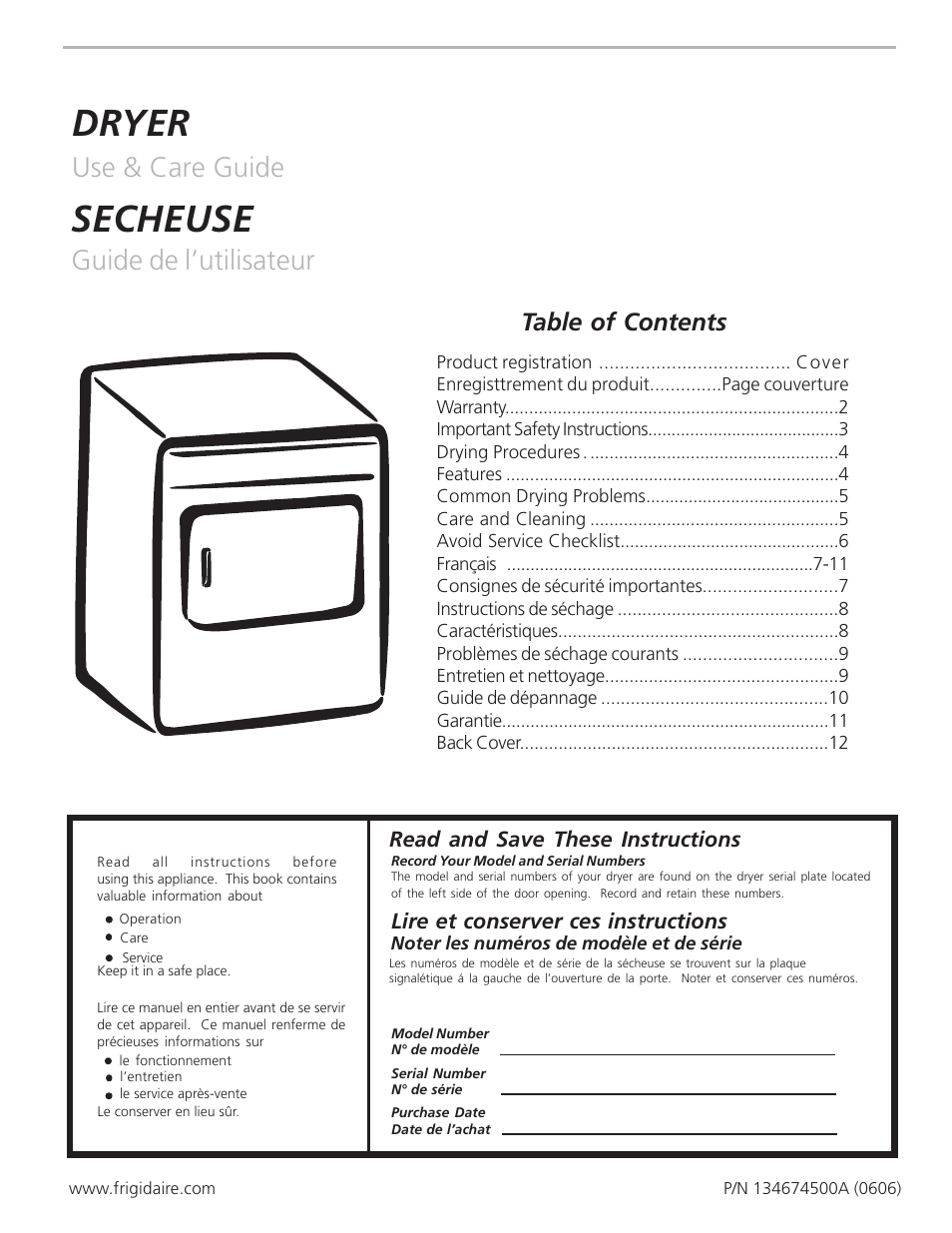 FRIGIDAIRE NLPWD15 User Manual | 6 pages
