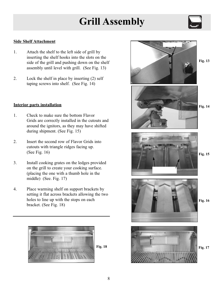 Grill assembly | FRIGIDAIRE Electric Patio Grill User Manual | Page 9 / 24