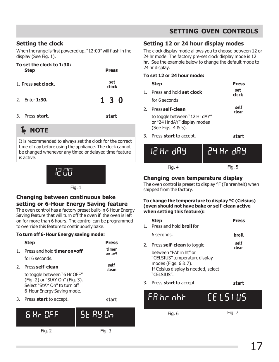 Setting oven controls | FRIGIDAIRE 316902300 User Manual | Page 17 / 40