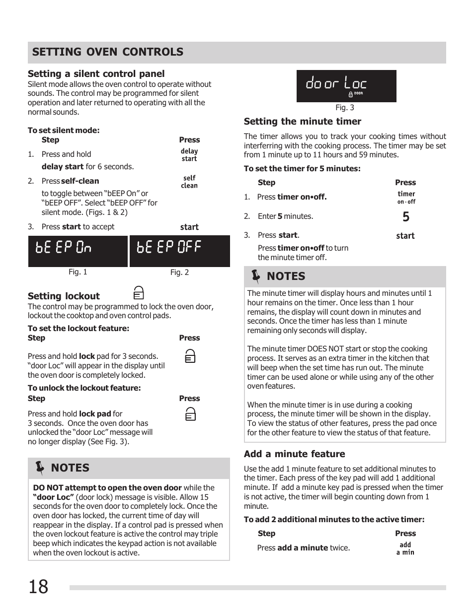 Setting oven controls | FRIGIDAIRE 316902300 User Manual | Page 18 / 40