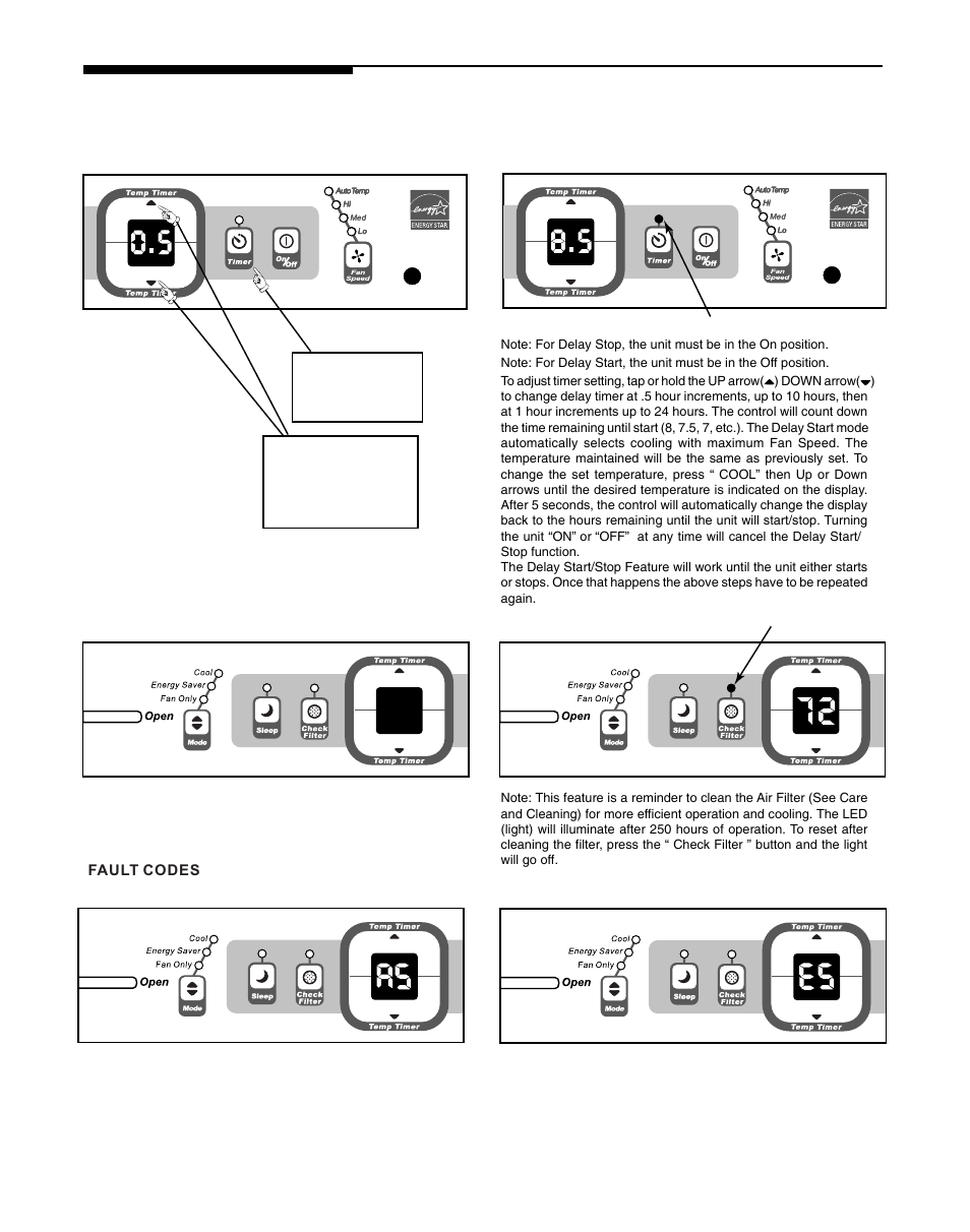 Air conditioner features, Continued) | FRIGIDAIRE 66121613 User Manual | Page 8 / 11