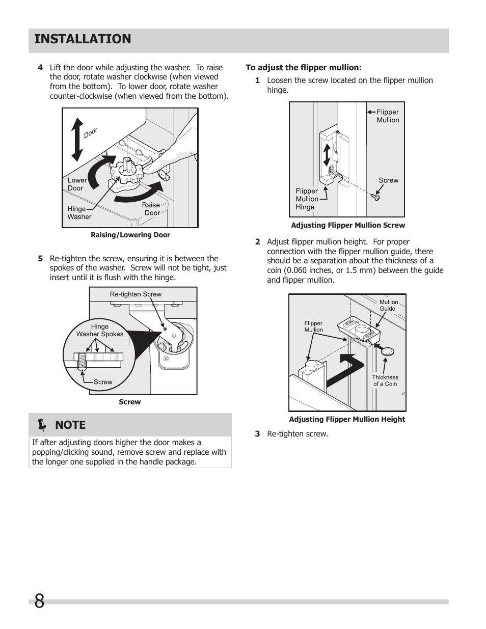 Installation | FRIGIDAIRE 242046800 User Manual | Page 8 / 31