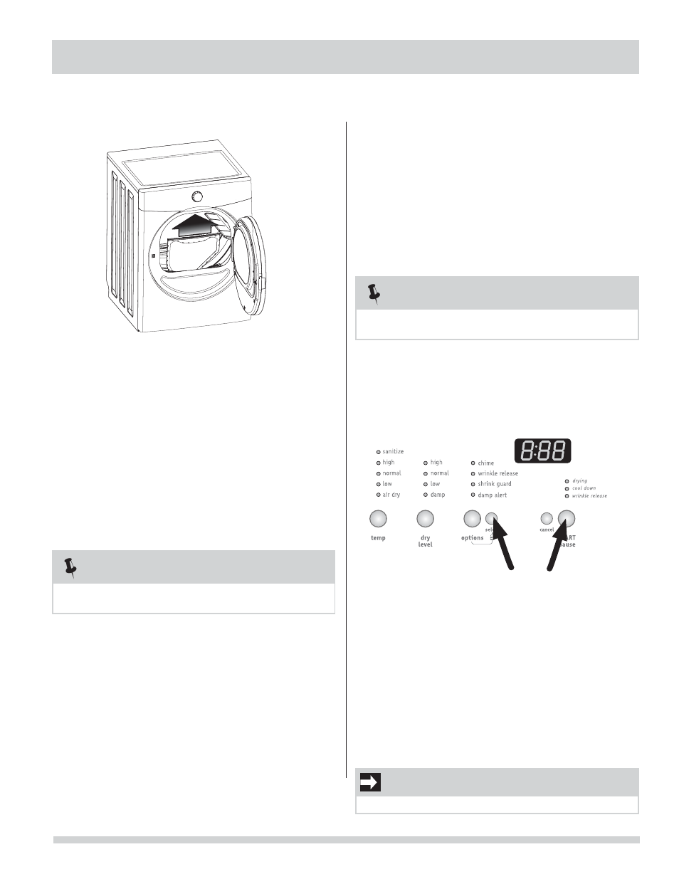 Operating instructions, Important, Operating your dryer, continued | FRIGIDAIRE 137338500A User Manual | Page 7 / 18