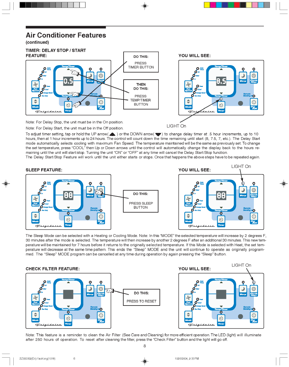 FRIGIDAIRE 220218A028 User Manual | Page 8 / 12