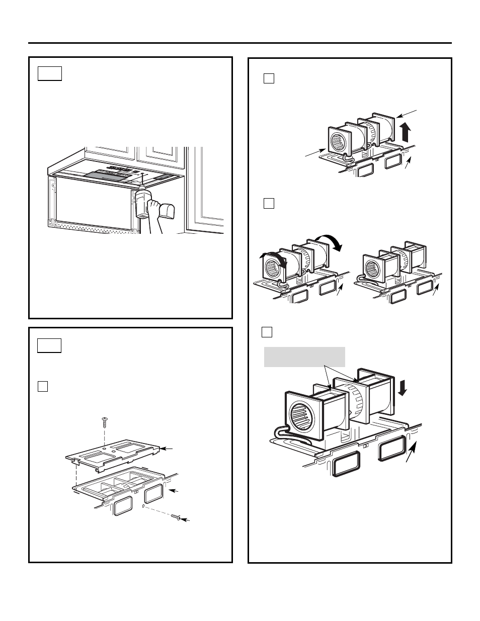 Installation instructions, Adapting microwave blower for outside top exhaust | FRIGIDAIRE 316495063 User Manual | Page 13 / 24