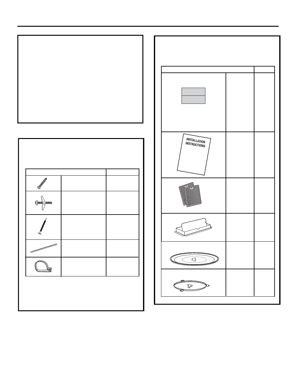 Parts included, Hardware packet, Additional parts | FRIGIDAIRE 316495063 User Manual | Page 4 / 24