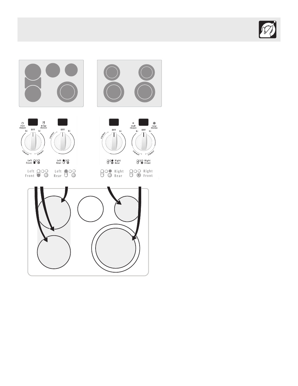 Setting surface controls | FRIGIDAIRE ES510 User Manual | Page 7 / 44