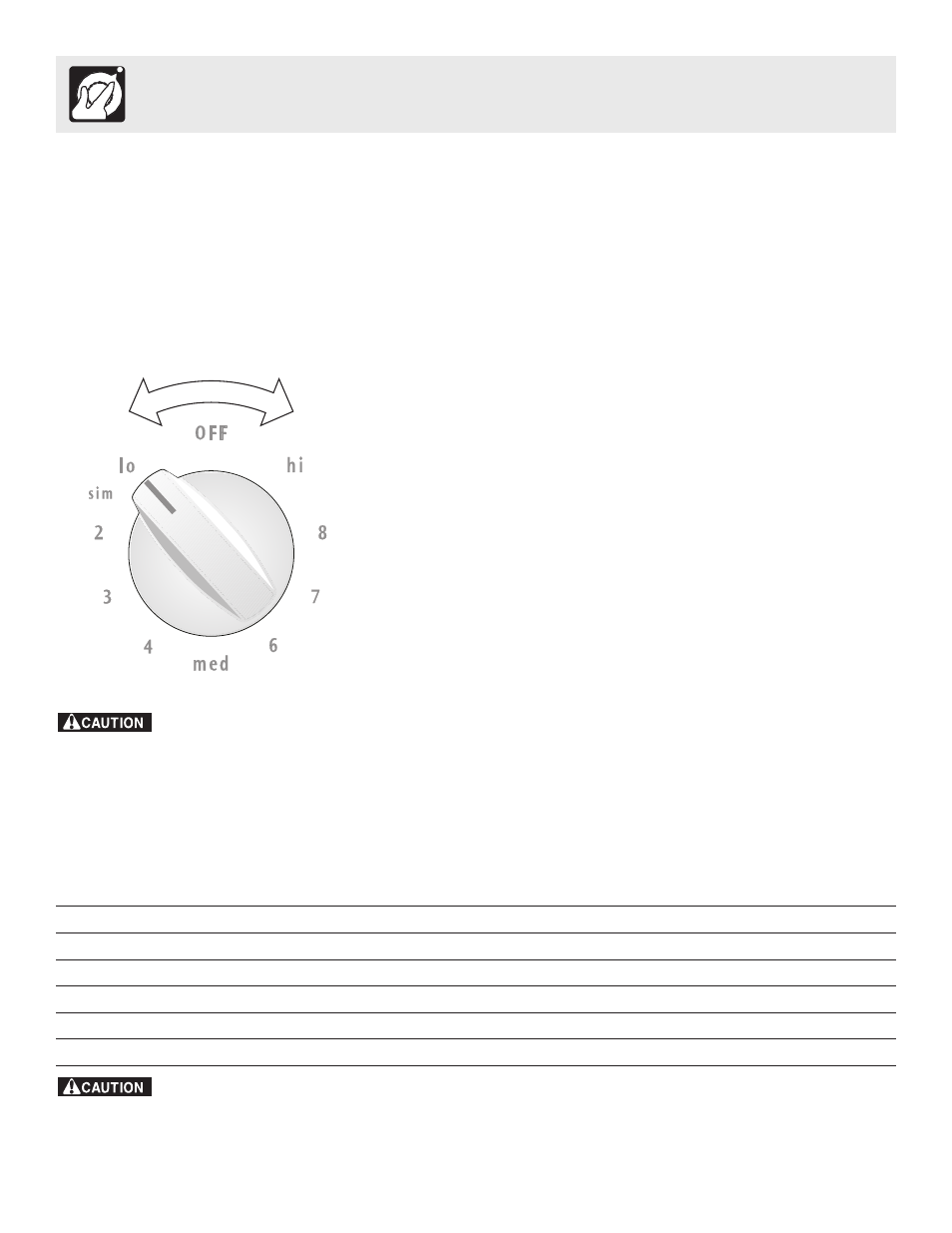 Setting surface controls | FRIGIDAIRE BS100 User Manual | Page 8 / 20