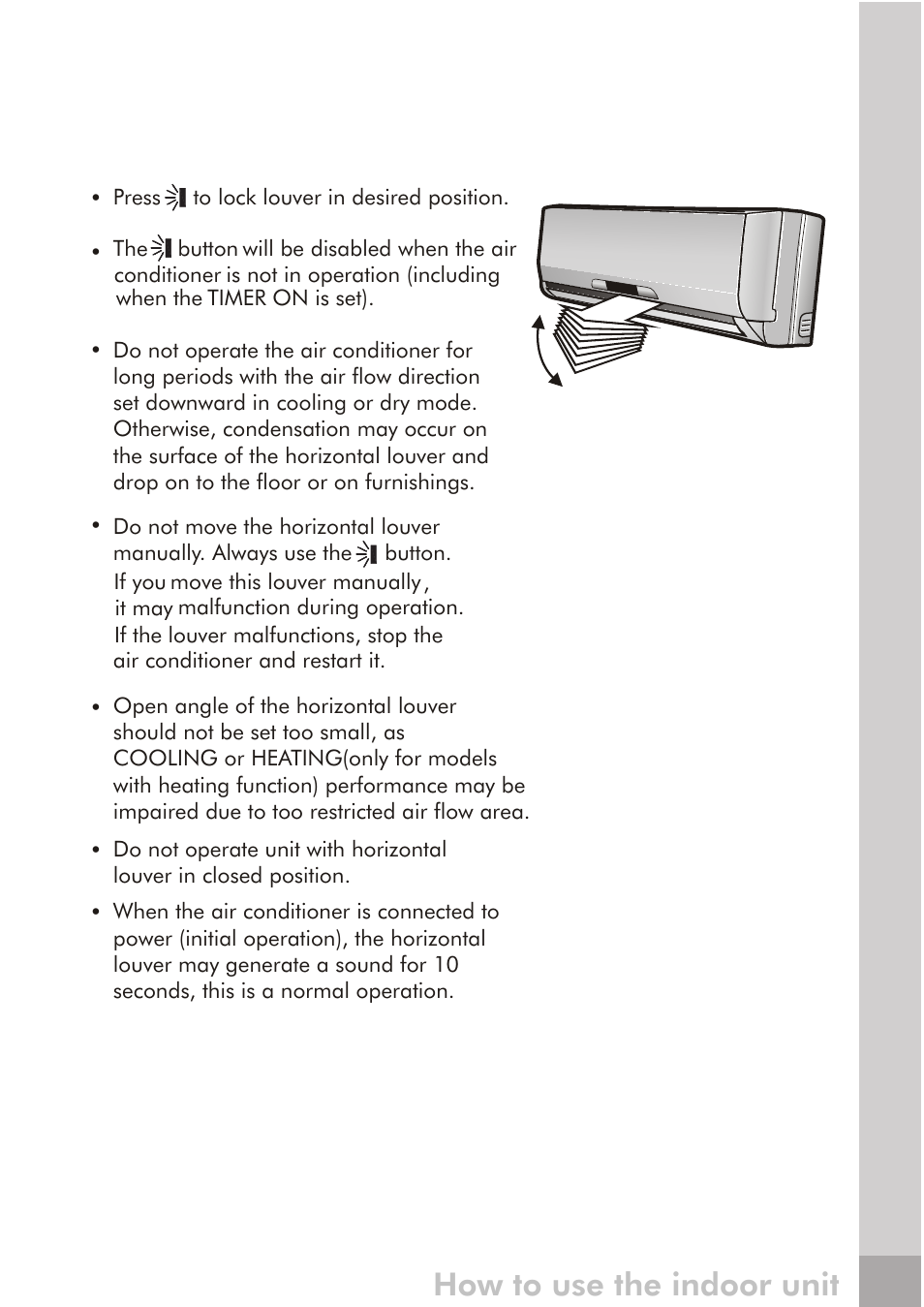 How to use the indoor unit | FRIGIDAIRE 66129904886 User Manual | Page 18 / 27