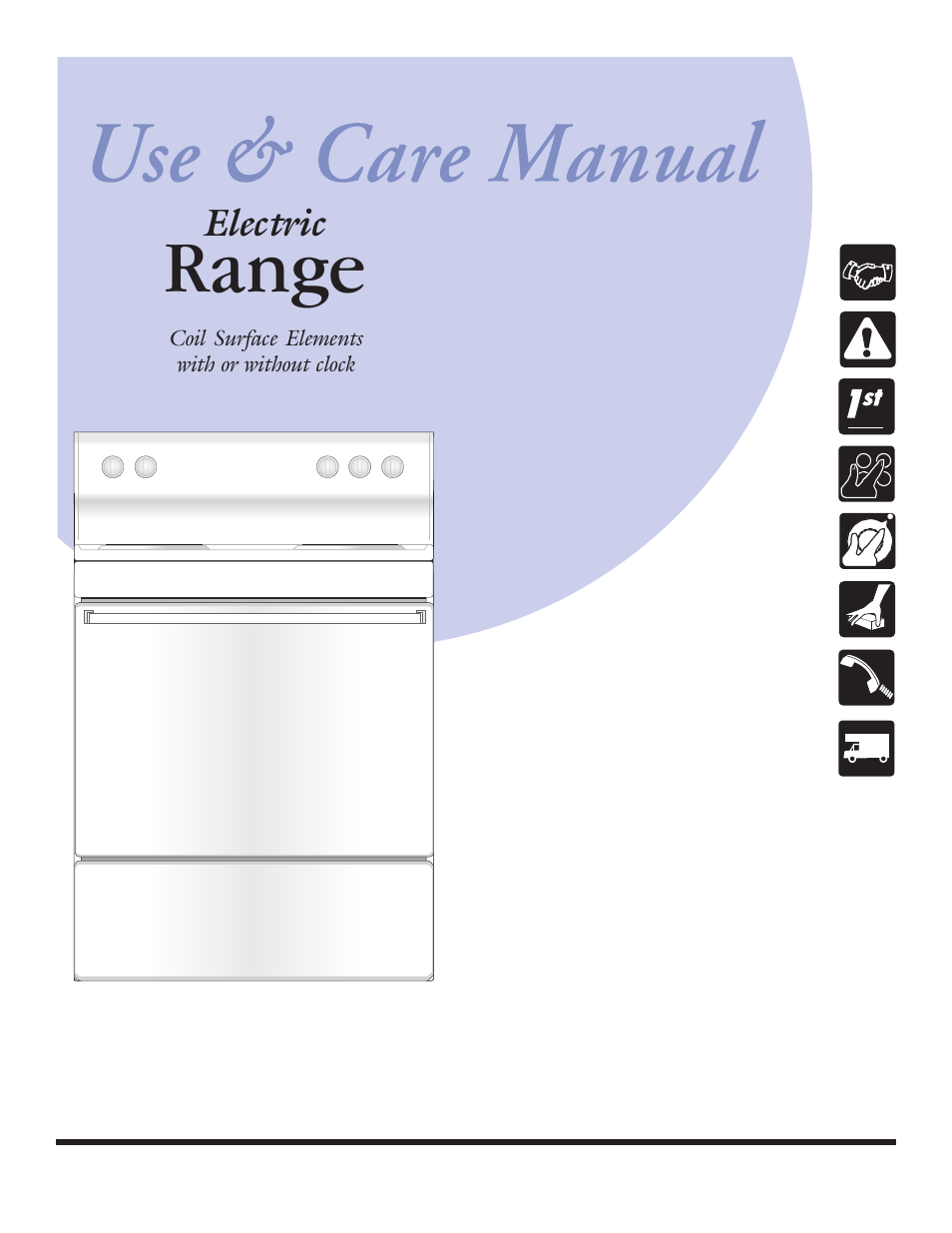 FRIGIDAIRE Electric Range Coil Surface Elements with or without Clock User Manual | 12 pages