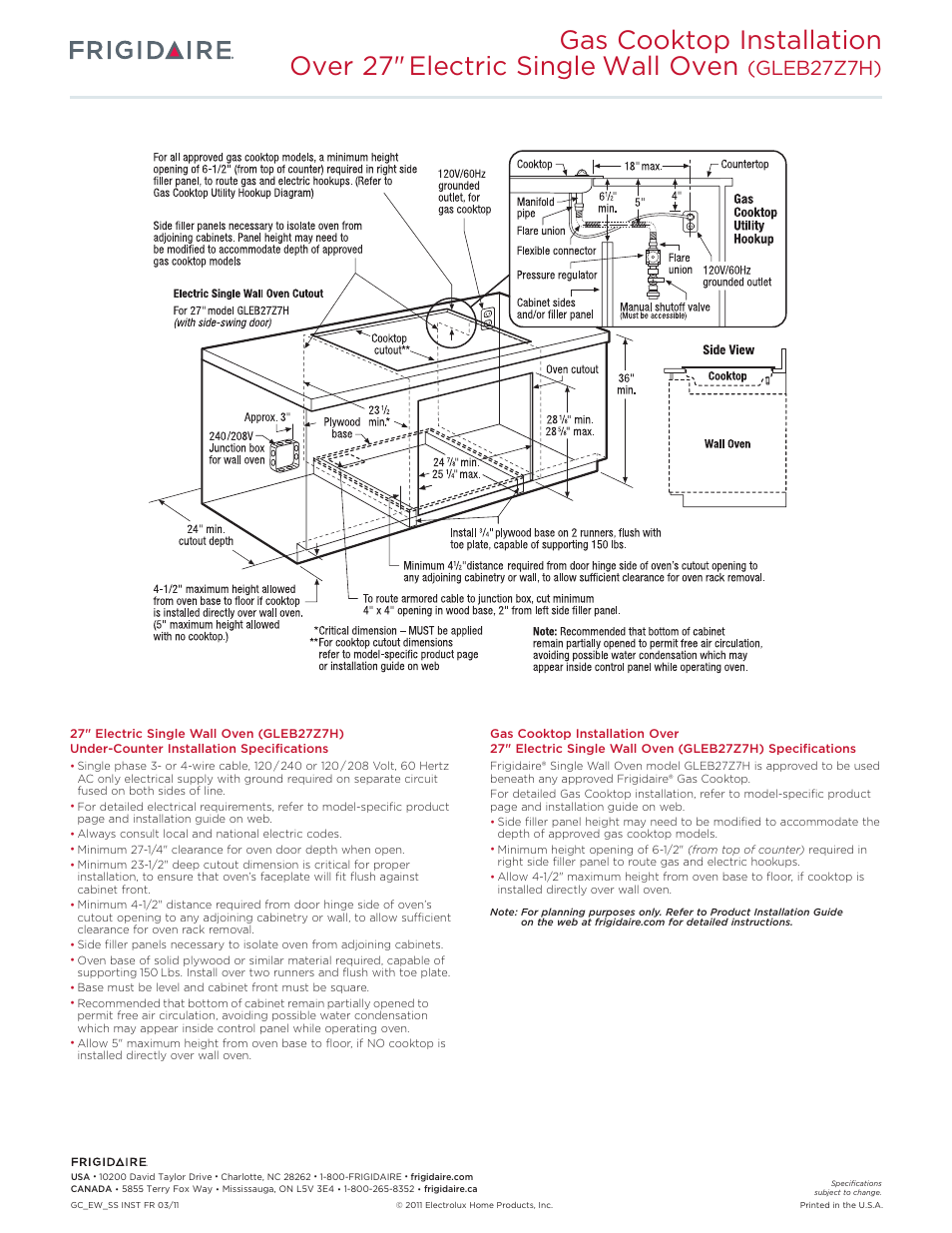 Gleb27z7h) | FRIGIDAIRE FGGC3645K S/W/B User Manual | Page 4 / 5