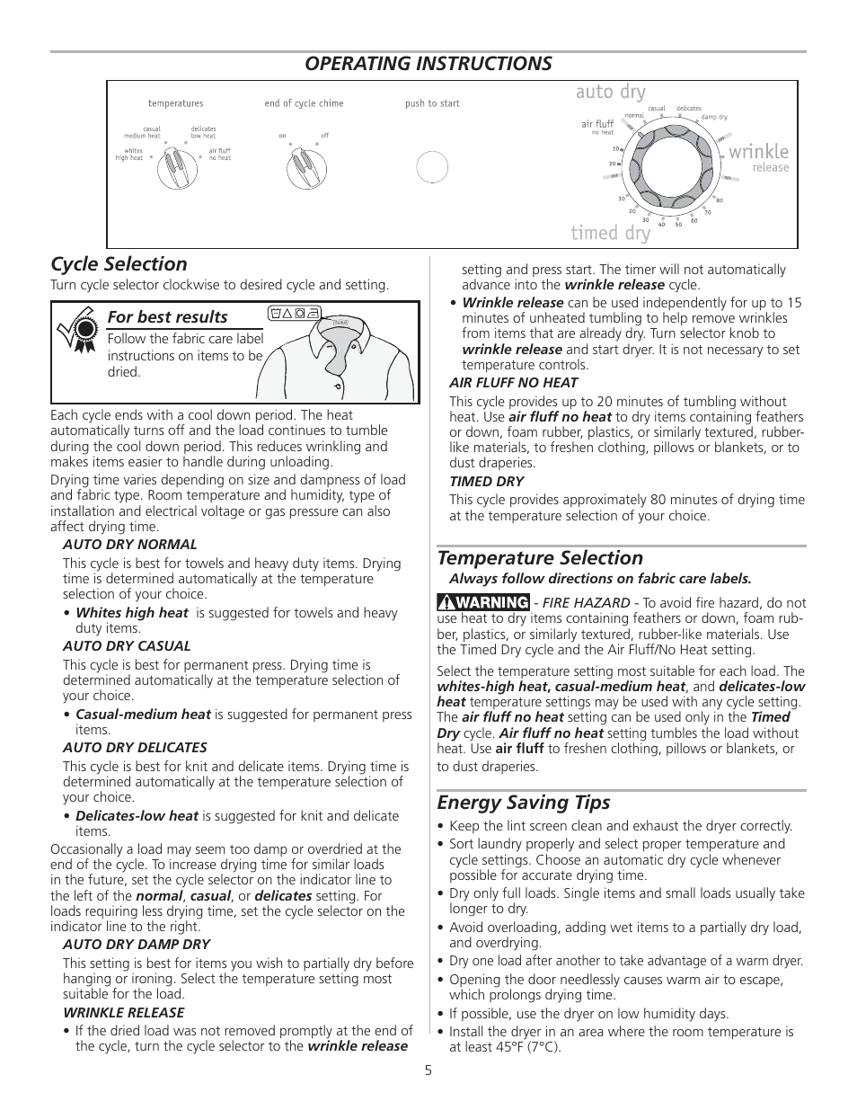 FRIGIDAIRE 137153500A User Manual | Page 5 / 10