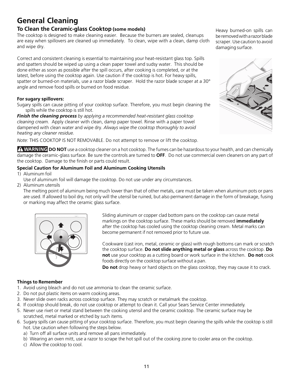 General cleaning | FRIGIDAIRE 318200563 User Manual | Page 11 / 17