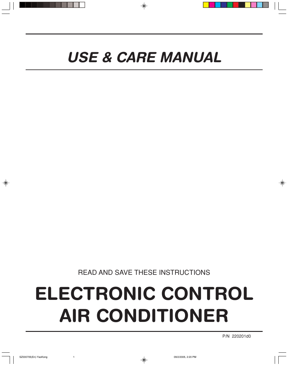 FRIGIDAIRE 220201d052 User Manual | 12 pages