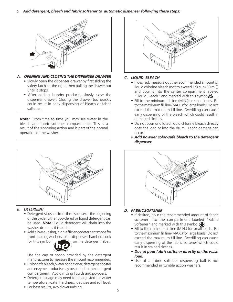 English | FRIGIDAIRE 134922600 User Manual | Page 5 / 11