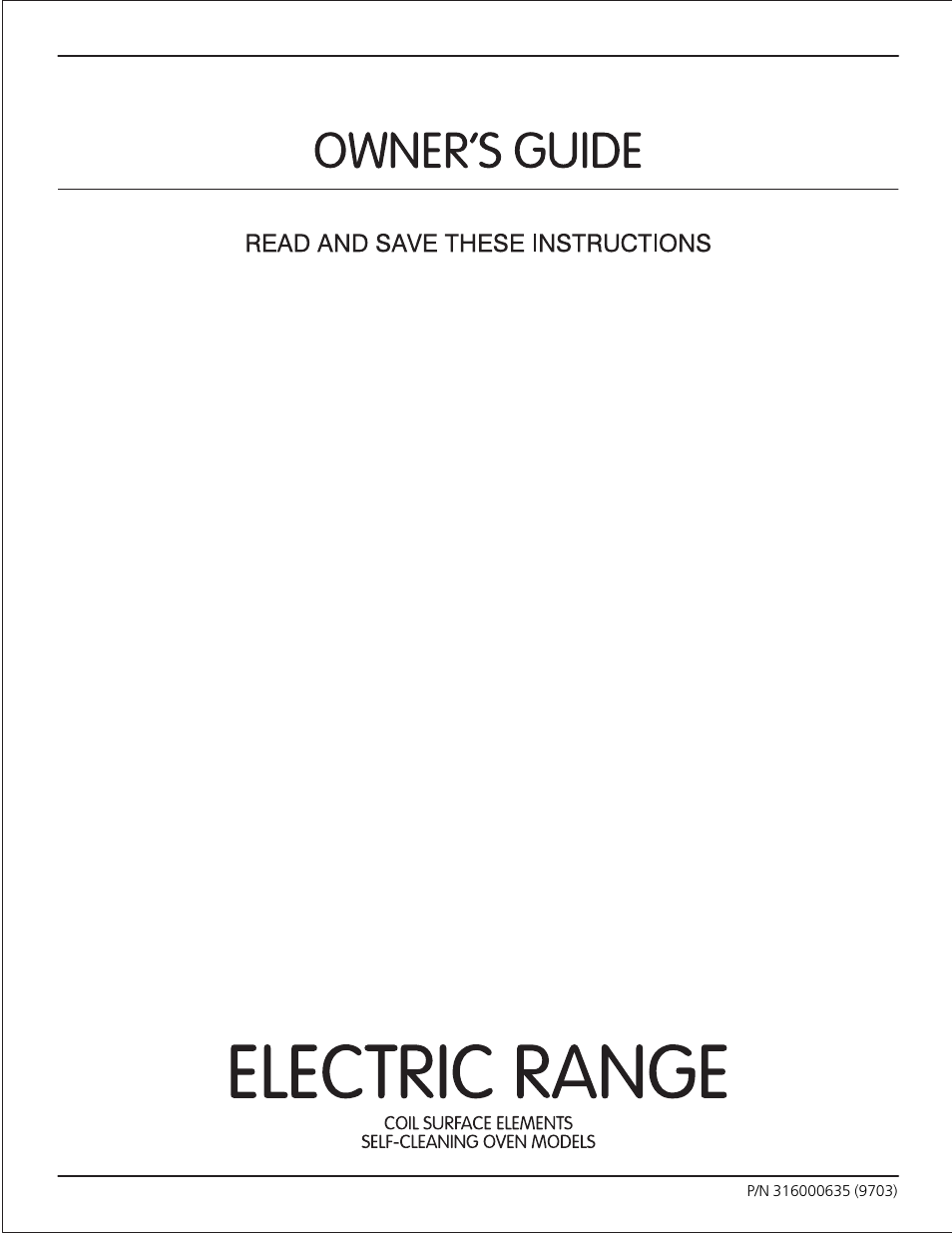 FRIGIDAIRE 316000635 User Manual | 20 pages