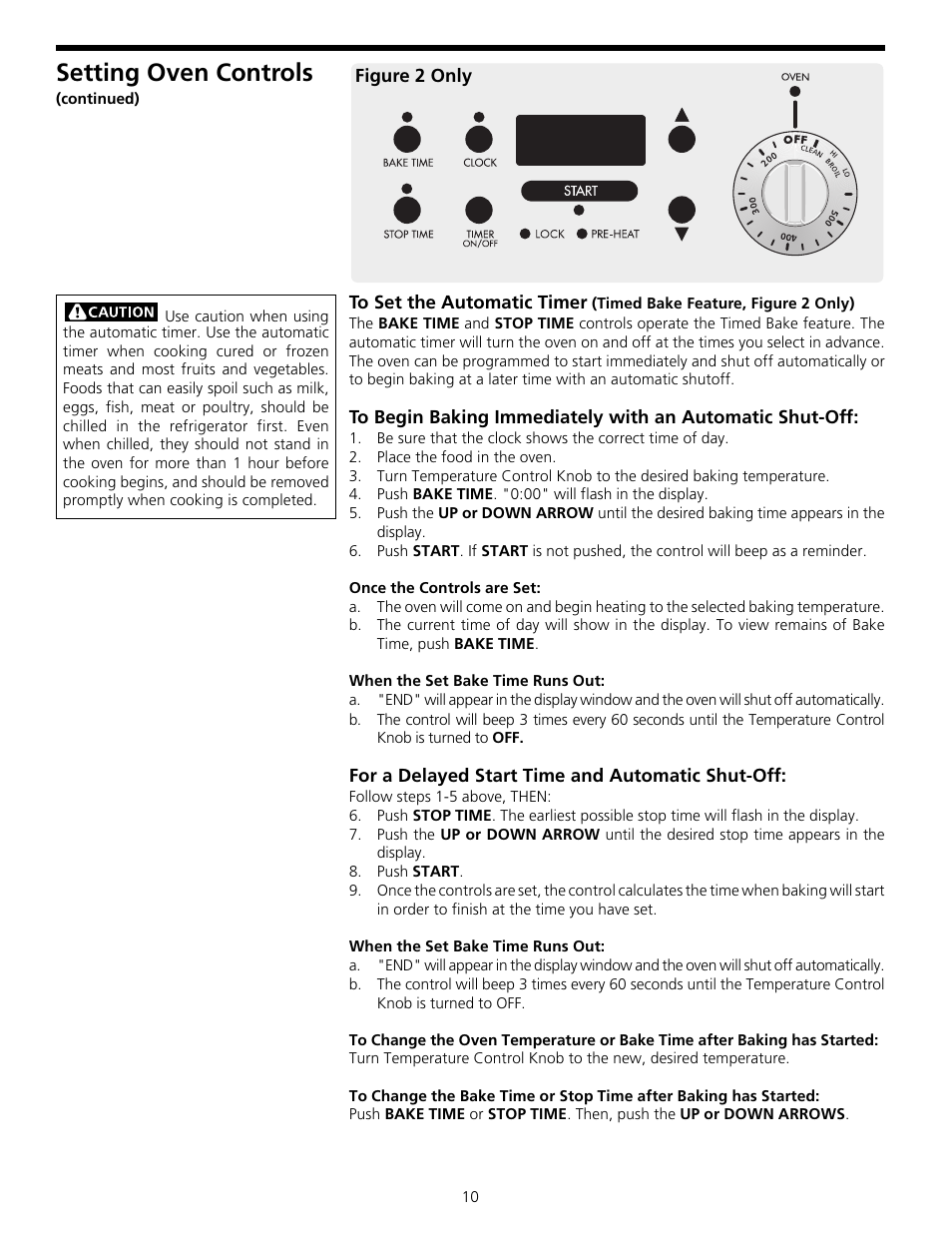 Setting oven controls | FRIGIDAIRE 316000635 User Manual | Page 10 / 20