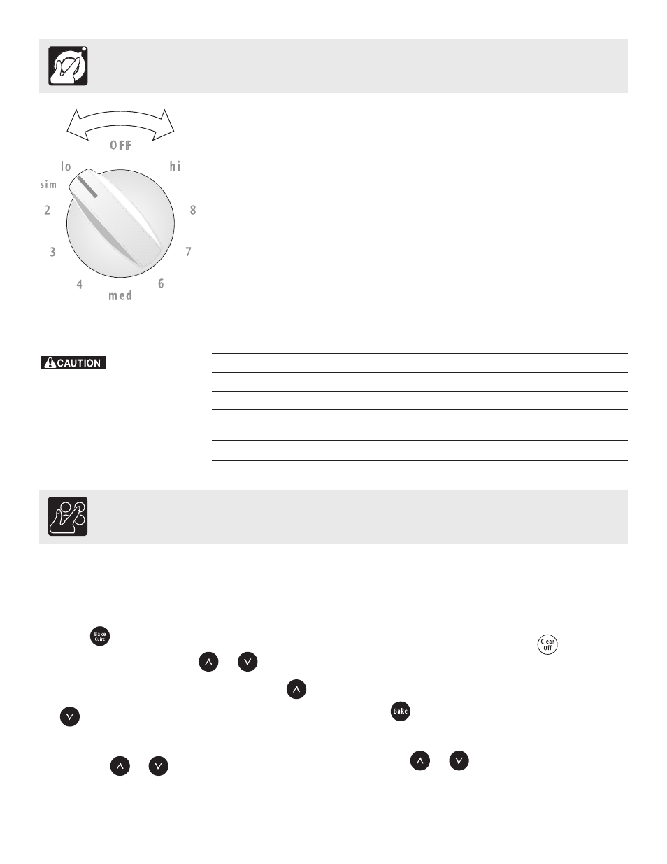 Setting surface controls, Setting oven controls | FRIGIDAIRE ES100 User Manual | Page 6 / 12