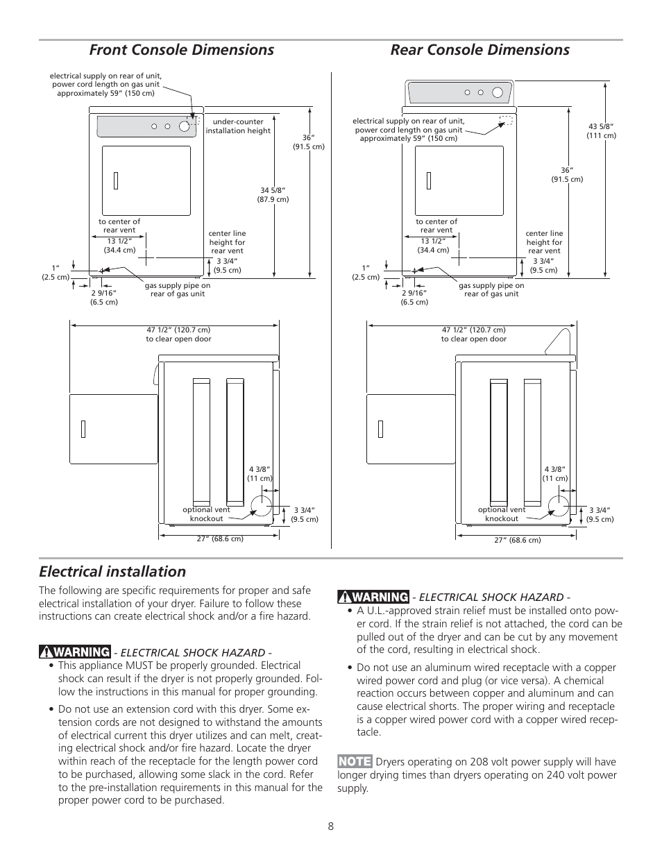 FRIGIDAIRE 137153400A User Manual | Page 8 / 24