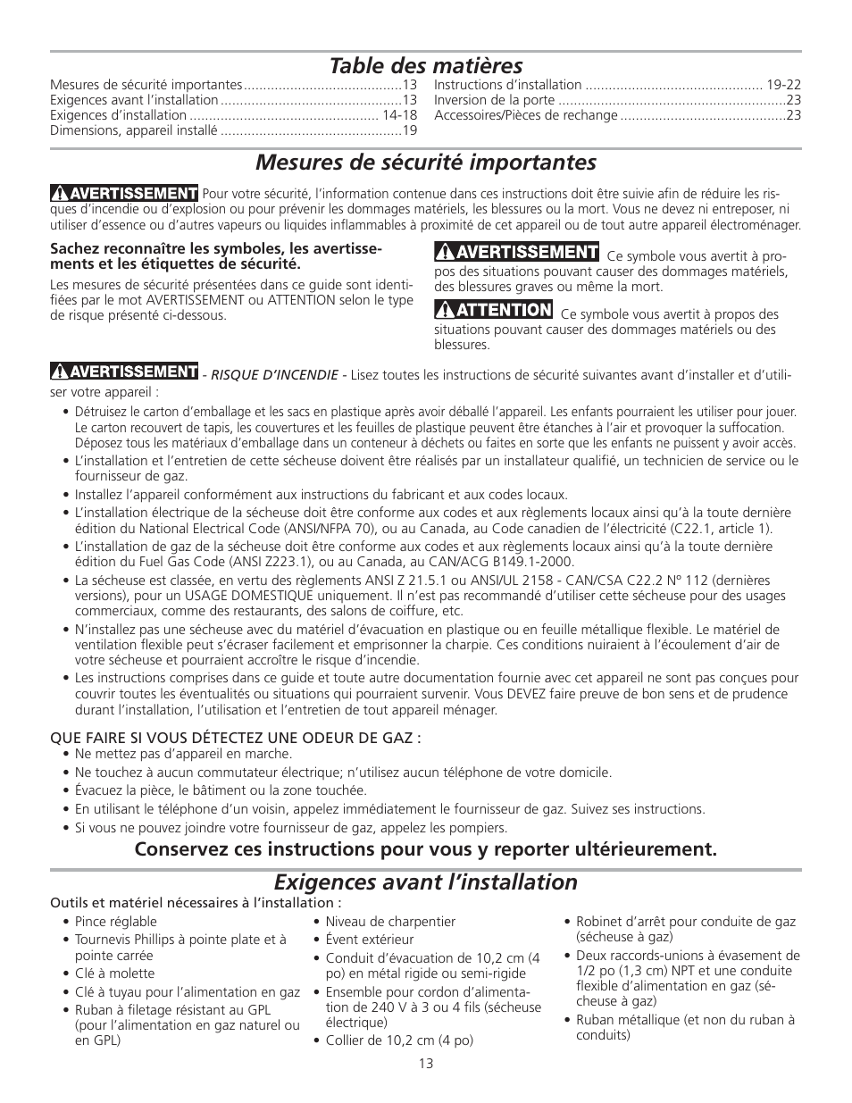FRIGIDAIRE 137153700B User Manual | Page 13 / 36