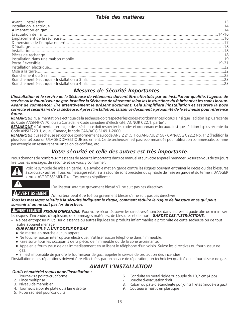 FRIGIDAIRE 137101400 User Manual | Page 13 / 35